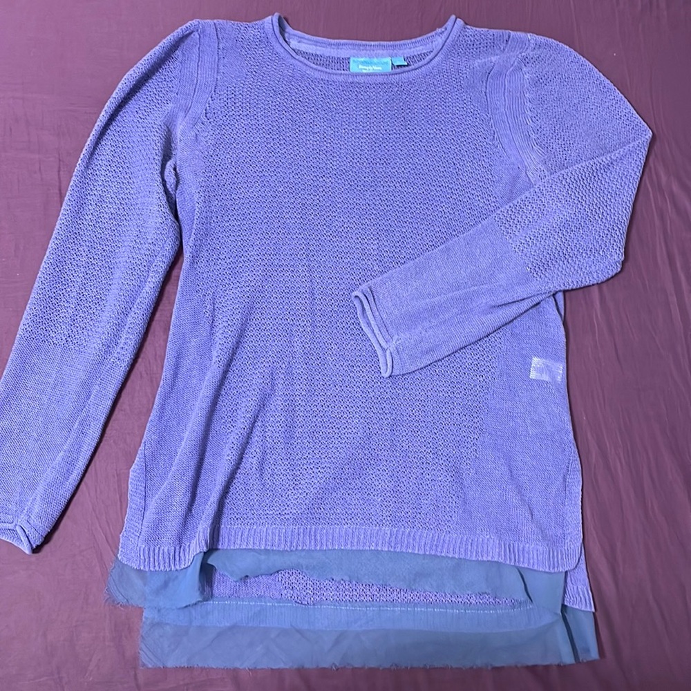 VeraWang, Large long sleeve knit sweater
